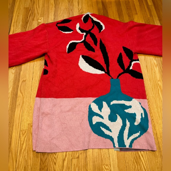 K Women's Anthropologie Rouget Botanical Kimono Cardigan Sweater - Picture 10 of 10